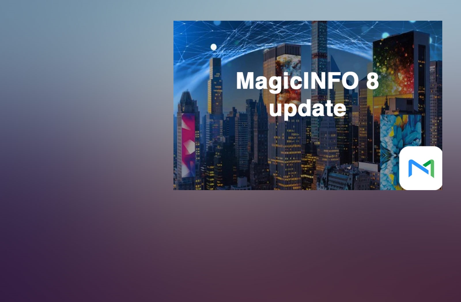 Image Magic Info pour illustrer la solution d'affichage via le réseau et serveur machainetv